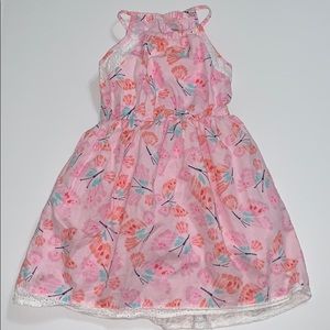 Sonoma Girls Pink Butterfly Dress, Size 5